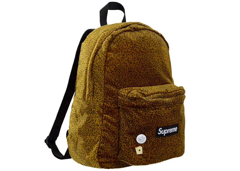 Supreme Velvet Backpack Tan Leopard - vue 2