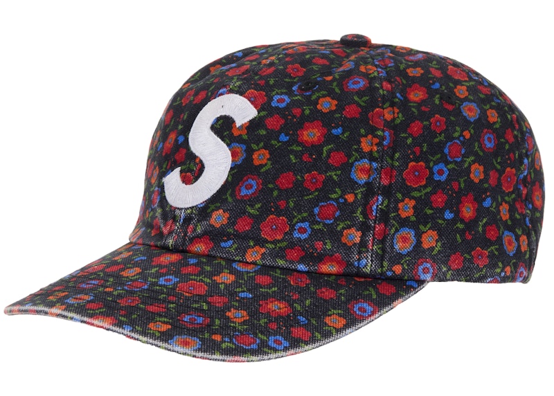 Supreme Washed Canvas S Logo 6 Panel Fw26 Floral Multicolor - supreme-washed-canvas-s-logo-6-panel-fw26-floral-multicolor