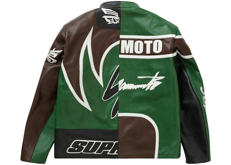 Supreme Yohji Yamamoto Vanson Leathers Split Jacket Green - vue vue 3
