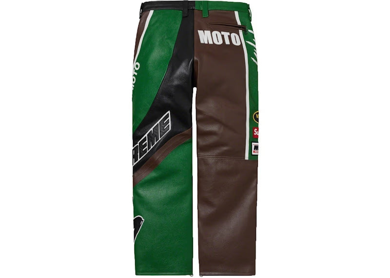 Supreme Yohji Yamamoto Vanson Leathers Split Pant Green - vue vue 2