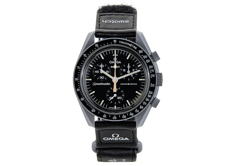 Swatch X Omega Bioceramic Moonswatch Mission To Moon Gold So33m102 109 Black - swatch-x-omega-bioceramic-moonswatch-mission-to-moon-gold-so33m102-109-black