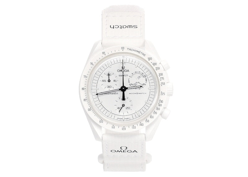 Swatch X Omega Bioceramic Moonswatch Mission To Moonphase Snoopy So33w700 White - swatch-x-omega-bioceramic-moonswatch-mission-to-moonphase-snoopy-so33w700-white