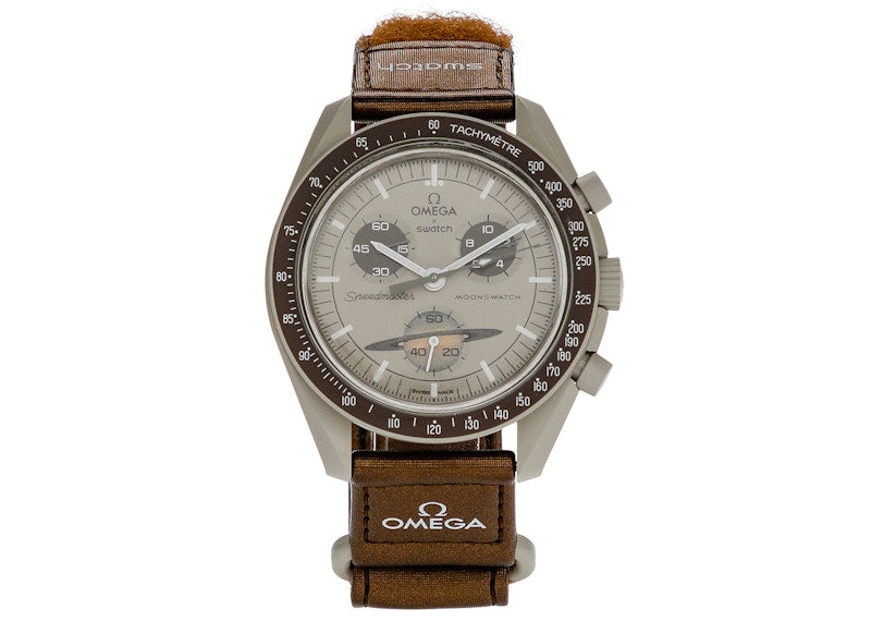 Swatch X Omega Bioceramic Moonswatch Mission To Saturn So33t10 Beige - swatch-x-omega-bioceramic-moonswatch-mission-to-saturn-so33t10-beige